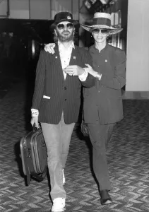 Ringo Starr and Barbara Bach leaving for New York. June 1988 P017261 Ringo Starr and Barbara Bach leaving for New York. June 1988 P017261