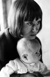 Rita Tushingham Oct 1965 actress at home with baby Dodonna Rita Tushingham Oct 1965 actress at home with baby Dodonna