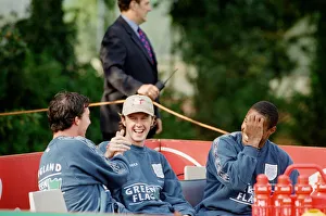 Robbie Fowler, Steve McManaman and Paul Ince on International duty with England Robbie Fowler, Steve McManaman and Paul Ince on International duty with England