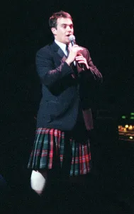 Robbie Williams in a Kilt at the SECC Glasgow February 1999 Robbie Williams in a Kilt at the SECC Glasgow February 1999