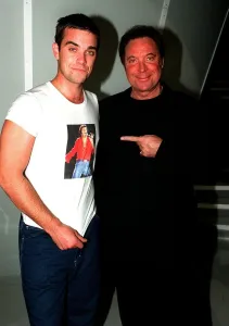 Robbie Williams and Tom Jones February 1998 After rehearsing their act for the Brit Robbie Williams and Tom Jones February 1998 After rehearsing their act for the Brit