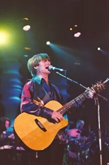 Images Dated 29th May 1994: Rock group Crowded House perform in concert at Whitley Bay Ice Rink 29 May 1994 - singer