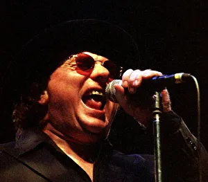 Rock singer Van Morrison hat glasses on stage June 1998 Rock singer Van Morrison hat glasses on stage June 1998