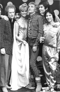 Rod Stewart and the boys got together to promote the new album Foolish Behaviour Rod Stewart and the boys got together to promote the new album Foolish Behaviour