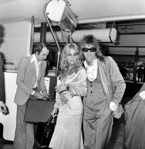 Rod Stewart and Britt Ekland. April 1975 75-1775-001 Rod Stewart and Britt Ekland. April 1975 75-1775-001