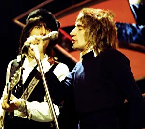 Rod Stewart - Pop Star - The Faces seen here in rehearsals at the White City Rod Stewart - Pop Star - The Faces seen here in rehearsals at the White City
