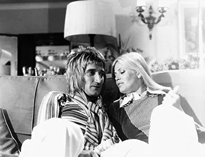 Rod Stewart Rock Singer Songwriter with his girlfriend Britt Ekland July 1975 Rod Stewart Rock Singer Songwriter with his girlfriend Britt Ekland July 1975