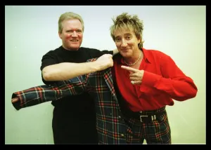 Rod Stewart Tartan suit Keil Germany December 1998 wearing suit in tartan army Rod Stewart Tartan suit Keil Germany December 1998 wearing suit in tartan army
