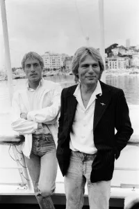 Roger Daltrey of the Who rock group at the Cannes film festival with Adam Faith Roger Daltrey of the Who rock group at the Cannes film festival with Adam Faith