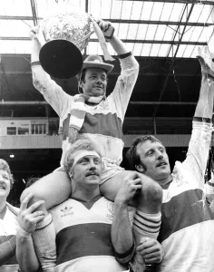 Roger Millward - Hull KR celebrate their victory over Hull FC in the 1980 Wembley Rugby Roger Millward - Hull KR celebrate their victory over Hull FC in the 1980 Wembley Rugby