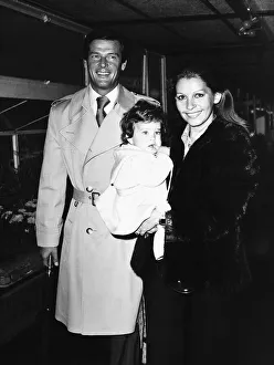 Roger Moore Actor Films James Bond with family leaving Heathrow Airport Roger Moore Actor Films James Bond with family leaving Heathrow Airport