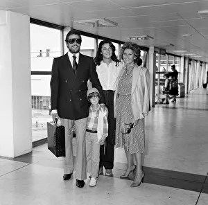 Roger Moore at LAP with his wife Luisa and two of their children, Christian and Deborah Roger Moore at LAP with his wife Luisa and two of their children, Christian and Deborah
