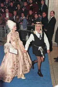 Roger Taylor, drummer for the rock band Queen, and guest arriving at Elton John' Roger Taylor, drummer for the rock band Queen, and guest arriving at Elton John'