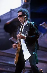Rolling stones in concert at Wembley Stadium 12th June 1999 Keith Richards playing Rolling stones in concert at Wembley Stadium 12th June 1999 Keith Richards playing