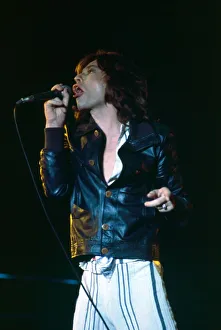 Rolling Stones: Mick Jagger on stage at Louisiana State University, Baton Rouge Rolling Stones: Mick Jagger on stage at Louisiana State University, Baton Rouge