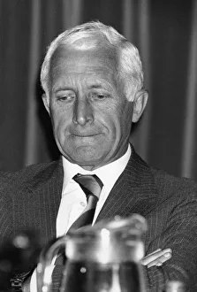 Ron Noades Crystal Palace Chairman in a solemn moment at news press conference May 1993 Ron Noades Crystal Palace Chairman in a solemn moment at news press conference May 1993