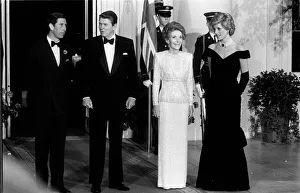 Ronald and Nancy Regan with The Prince and Princess of Wales during their vist to the USA Ronald and Nancy Regan with The Prince and Princess of Wales during their vist to the USA