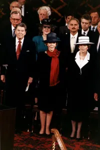 Ronald Reagan Ex President United States of America at the Guildhall London with Nancy Ronald Reagan Ex President United States of America at the Guildhall London with Nancy
