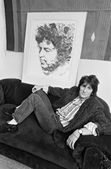 Ronnie Wood, pictured in 1987 with his drawings. In this picture Ronnie Ronnie Wood, pictured in 1987 with his drawings. In this picture Ronnie