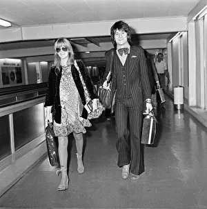 Ronnie Wood and his wife Krissy at Heathrow Airport for a holiday in Nassau Ronnie Wood and his wife Krissy at Heathrow Airport for a holiday in Nassau
