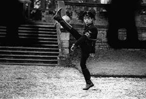 Rowan Atkinson does goose step as german officer 1982 A©mirrorpix Rowan Atkinson does goose step as german officer 1982 A©mirrorpix
