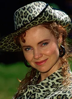Rowenna Mohr wearing leopard print hat July 1989 Rowenna Mohr wearing leopard print hat July 1989