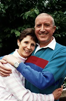 Roy Castle TV Presenter with arms round wife Roy Castle TV Presenter with arms round wife