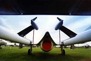 The former Royal Navy De Havilland Sea Venom FAW.22 (XG680) on display with it' The former Royal Navy De Havilland Sea Venom FAW.22 (XG680) on display with it'