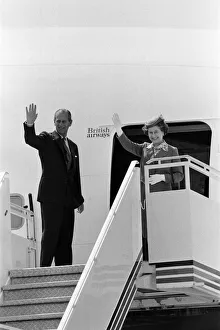 Royal visit to Jordan. Prince Philip, Duke of Edinburgh and Queen Elizabeth II Royal visit to Jordan. Prince Philip, Duke of Edinburgh and Queen Elizabeth II