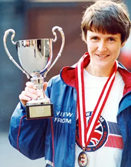 Runner Sharon Gayter with the cup she won for the 24 Hour Championships Runner Sharon Gayter with the cup she won for the 24 Hour Championships