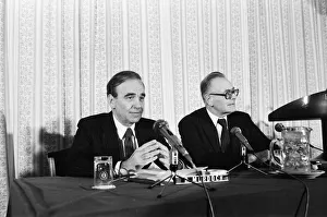 Rupert Murdoch (left) buys The Times newspaper. Pictured at a press conference Rupert Murdoch (left) buys The Times newspaper. Pictured at a press conference