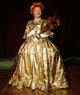 Russell Hunter as pantomime dame December 1973 Russell Hunter as pantomime dame December 1973