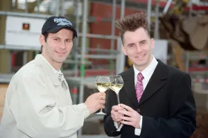 Ryan Giggs and Gary Rhodes celebrate a future restaurant opening. 6th November 1998 Ryan Giggs and Gary Rhodes celebrate a future restaurant opening. 6th November 1998