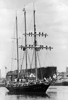 The sail training ship The Winston Churchill seen here awaiting to berth at Middlesbrough The sail training ship The Winston Churchill seen here awaiting to berth at Middlesbrough