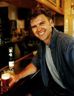 Sam Miller actor stars in THE BILL - drinking Sam Miller actor stars in THE BILL - drinking