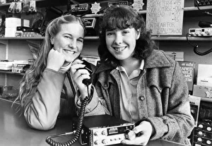 Samantha Bunnell (right) and her friend Jillian Carnell, try out a CB Radio Samantha Bunnell (right) and her friend Jillian Carnell, try out a CB Radio