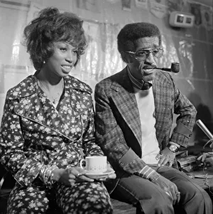 Sammy Davis Jnr with his wife Alto Vise on their way to start their honeymoon Sammy Davis Jnr with his wife Alto Vise on their way to start their honeymoon