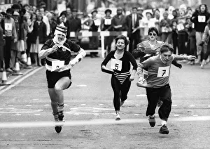 Sandwell Mail Pancake Race in west Bromwich High Street Sandwell Mail Pancake Race in west Bromwich High Street