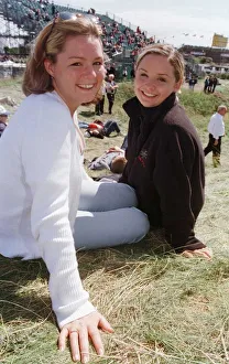 Sandy Cheetham and Jenny Schofield July 1998 British Open golf fans Royal Birkdale Sandy Cheetham and Jenny Schofield July 1998 British Open golf fans Royal Birkdale
