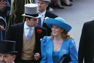 Sarah Ferguson with Prince Andrew Duke of York at Royal Ascot, June 1986 Sarah Ferguson with Prince Andrew Duke of York at Royal Ascot, June 1986