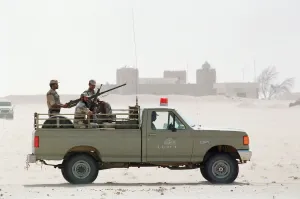 Saudi Arabian Patrol at border with Kuwait, September 1990 Saudi Arabian Patrol at border with Kuwait, September 1990