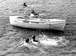 The scene at Cullercoats during a police lifesaving competition in June 1983 The scene at Cullercoats during a police lifesaving competition in June 1983