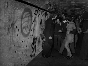 A scene inside football fans special disco train on 9th April 1975 A scene inside football fans special disco train on 9th April 1975