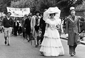 Scenes during the Victoria fair parade in Cambridge. 18th July 1981 Scenes during the Victoria fair parade in Cambridge. 18th July 1981