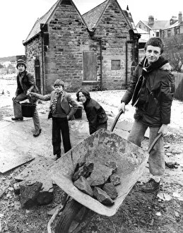School children, left to right, David Foster, Robert Hilton School children, left to right, David Foster, Robert Hilton