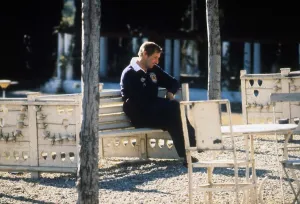 Scotland Ally MacLeod sitting on a bench in Argentina during the World Cup tournament Scotland Ally MacLeod sitting on a bench in Argentina during the World Cup tournament