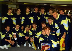 Scotland football team squad at airport April 1987 Scotland football team squad at airport April 1987