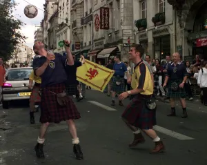 Scottish fans in Paris France for the World Cup June 1998 Scottish fans in Paris France for the World Cup June 1998
