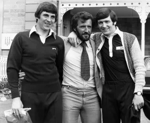 Scottish footballers Tom Forsyth, Danny McGrain and Bruce Rioch before their departure Scottish footballers Tom Forsyth, Danny McGrain and Bruce Rioch before their departure