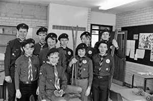 Scouts from Lepton and Crosland Moor ready to start one of the tests during a winter Scouts from Lepton and Crosland Moor ready to start one of the tests during a winter